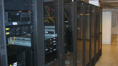 Server racks in a data centre. Photo: Wil Weterings, public domain, via Wikimedia Commons.
