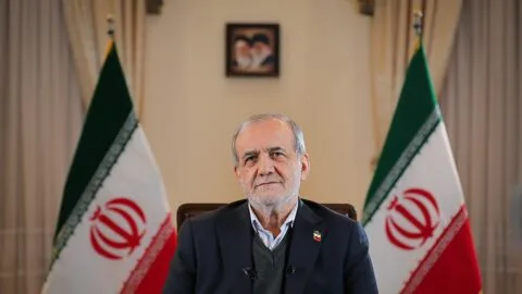 Iran's President Masoud Pezeshkian. Photo: khamenei.ir, CC BY 4.0, via Wikimedia Commons.