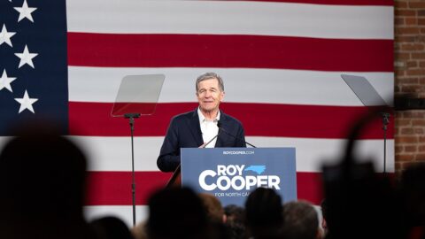 Former North Carolina governor Roy Cooper on the campaign trail. Photo: NetwonsBucket, via Wikimedia Commons (CC licence, see Commons file page).