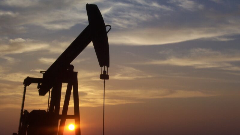 A pumpjack in West Texas. Photo: Eric Kounce, public domain, via Wikimedia Commons.