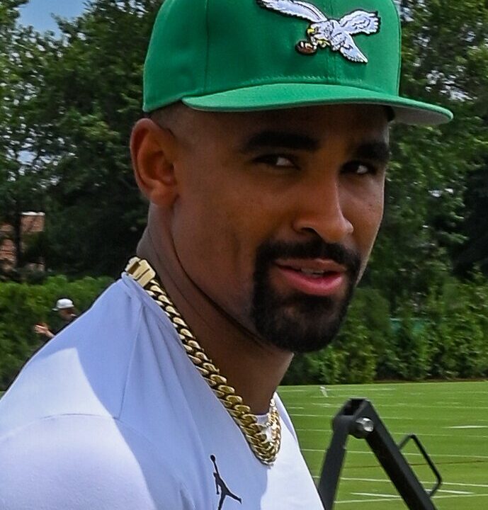 Jalen Hurts at Philadelphia Eagles training camp in 2025